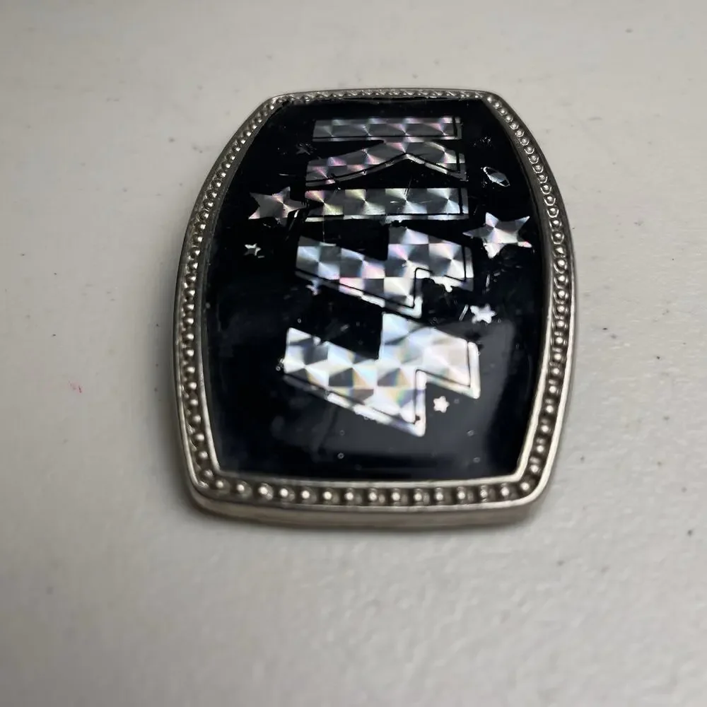 Kiss Vintage Belt Buckle Silver Prism Stars Planets Saturn Rock Collectible